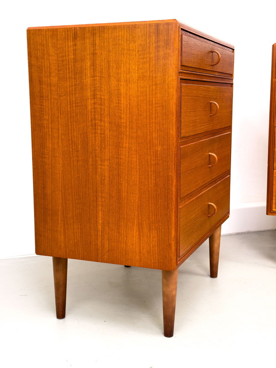 Image 1 of Teak Chests of Drawers by Bertil Fridhagen for Bodafors, 1962, Set of 2