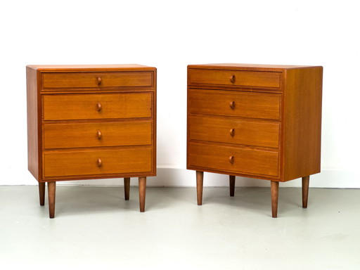 Teak Chests of Drawers by Bertil Fridhagen for Bodafors, 1962, Set of 2