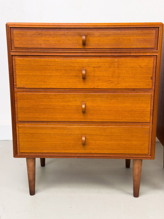 Image 1 of Teak Chests of Drawers by Bertil Fridhagen for Bodafors, 1962, Set of 2