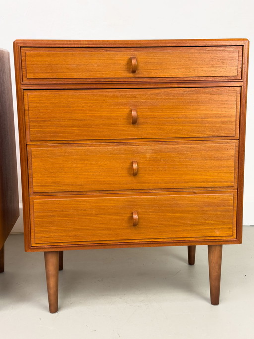 Teak Chests of Drawers by Bertil Fridhagen for Bodafors, 1962, Set of 2