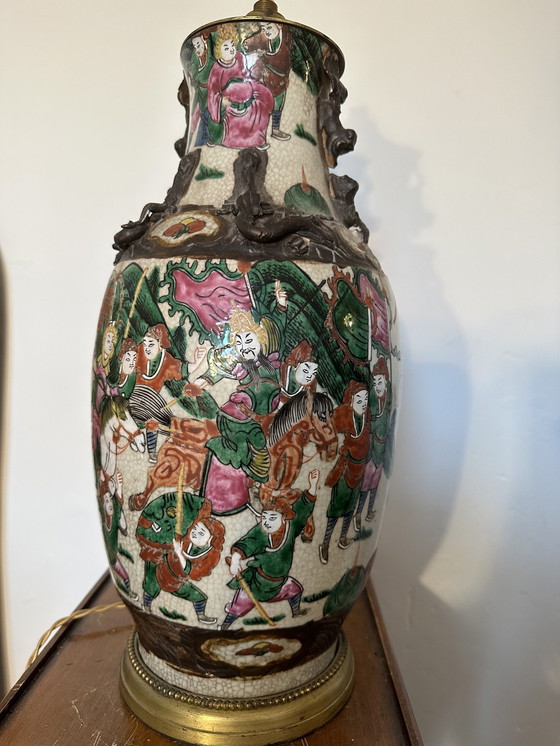 Image 1 of Nanking Porcelain Lamp Stand