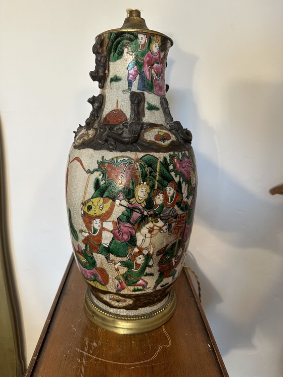 Image 1 of Nanking Porcelain Lamp Stand