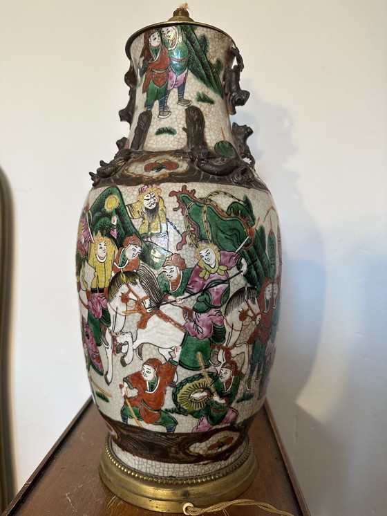 Image 1 of Nanking Porcelain Lamp Stand