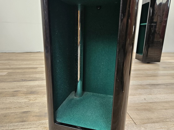 Image 1 of Vintage Game Table In Grey Fabric Attributed To Pierluigi Molinari For Pozzi Milano