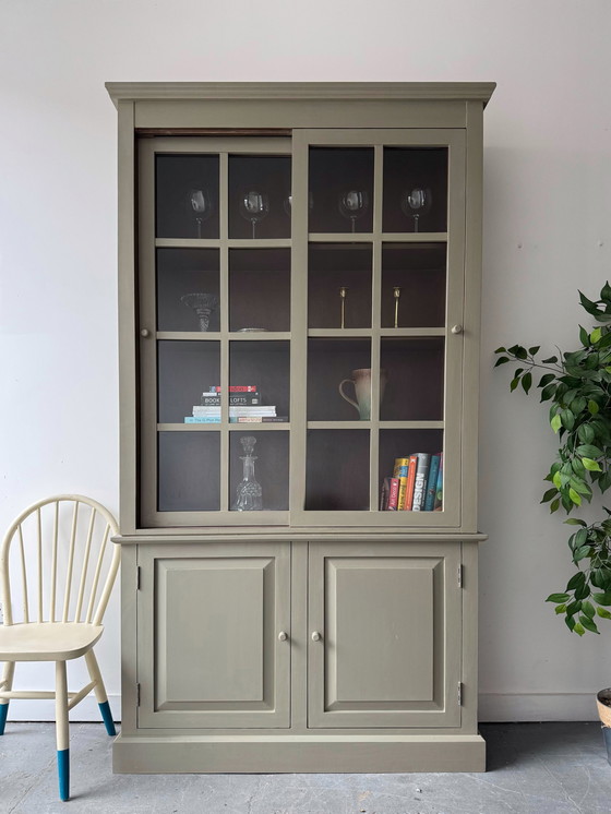 Image 1 of Tall Bookcase Display Cabinet By Oka