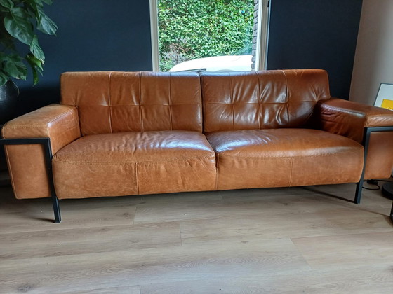 Image 1 of Metalux sofa with tough Buffalo leather