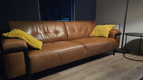 Image 1 of Metalux sofa with tough Buffalo leather