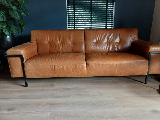 Image 1 of Metalux sofa with tough Buffalo leather