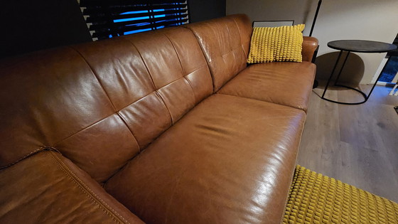 Image 1 of Metalux sofa with tough Buffalo leather