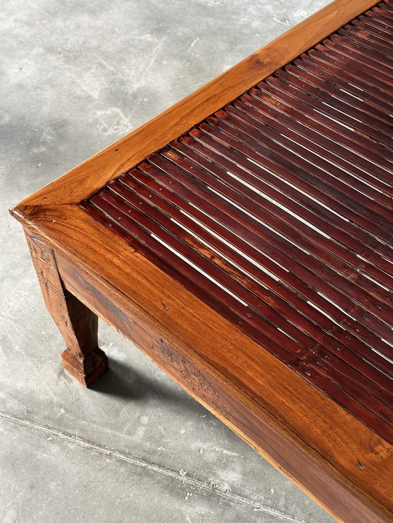 Image 1 of Teak & Bamboo coffee table