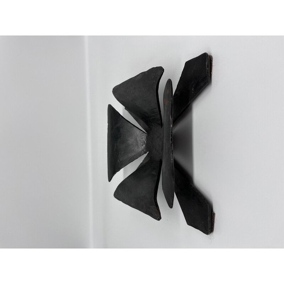 Image 1 of Vintage Brutalist wrought iron candlestick, 1970