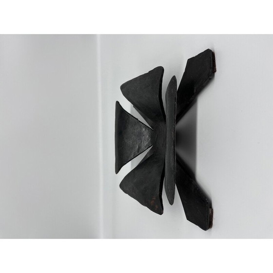 Image 1 of Vintage Brutalist wrought iron candlestick, 1970