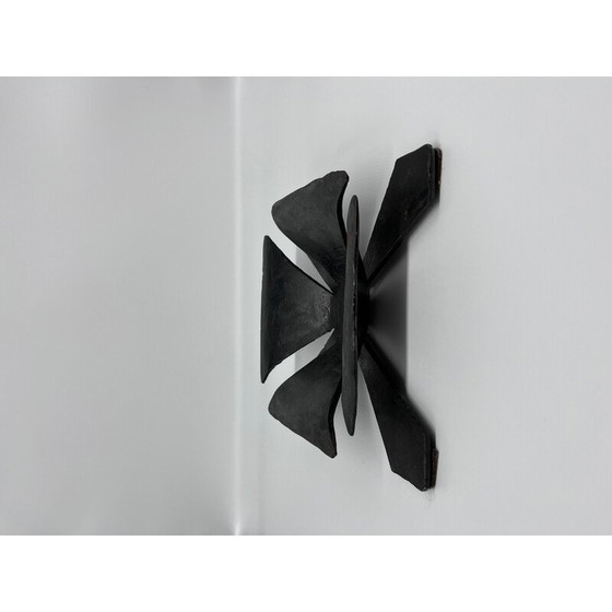 Image 1 of Vintage Brutalist wrought iron candlestick, 1970