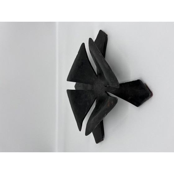 Image 1 of Vintage Brutalist wrought iron candlestick, 1970