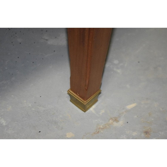 Image 1 of Vintage oval conference table in mahogany and brass