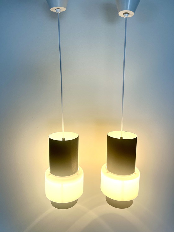 Image 1 of 2x Philips - Louis Kalff - NT61 (Cadix) lampes suspendues