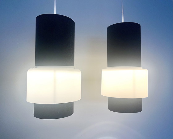 Image 1 of 2x Philips - Louis Kalff - NT61 (Cadix) pendant lamps.