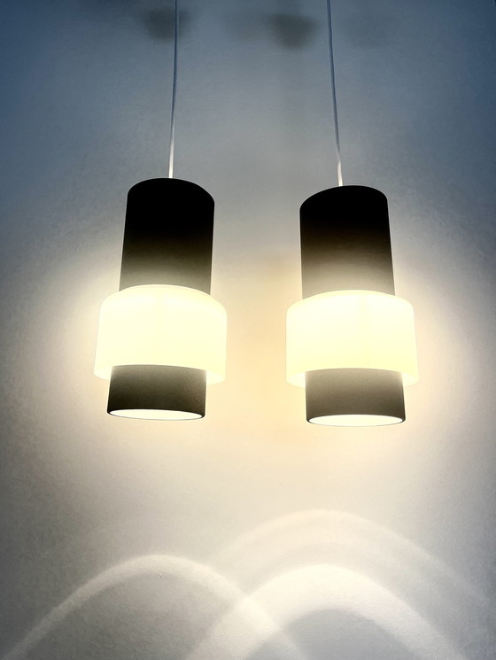 Image 1 of 2x Philips - Louis Kalff - NT61 (Cadix) lampes suspendues