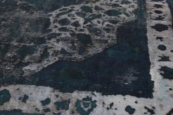 Image 1 of Overdyed Vintage Distressed Persian Rug Contemporary Design