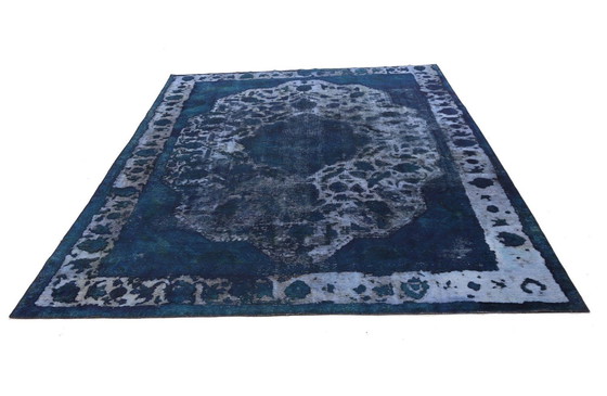 Image 1 of Overdyed Vintage Distressed Persian Rug Contemporary Design