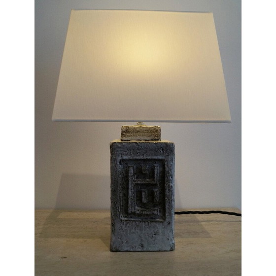 Image 1 of Vintage ceramic table lamp by Huguette, Marius Bessone and Vallauris, 1970