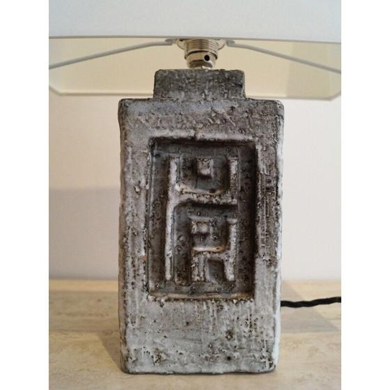 Image 1 of Vintage ceramic table lamp by Huguette, Marius Bessone and Vallauris, 1970