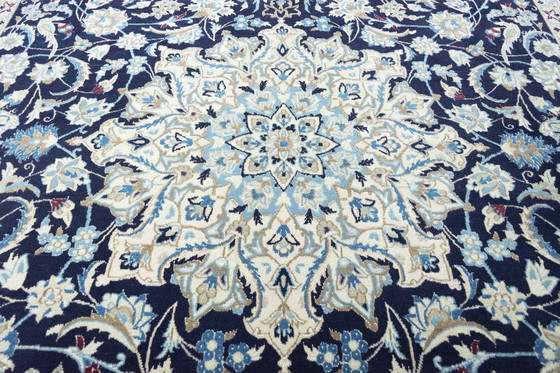 Image 1 of Hand Knotted Persian Carpet Nain With Silk - 316 X 200 Cm