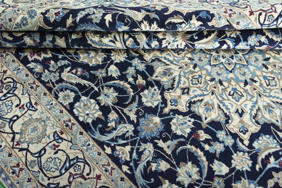 Image 1 of Hand Knotted Persian Carpet Nain With Silk - 316 X 200 Cm