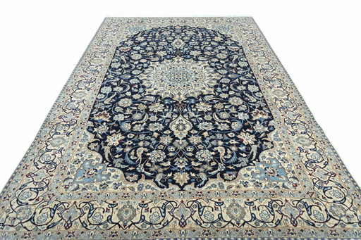 Hand Knotted Persian Carpet Nain With Silk - 316 X 200 Cm