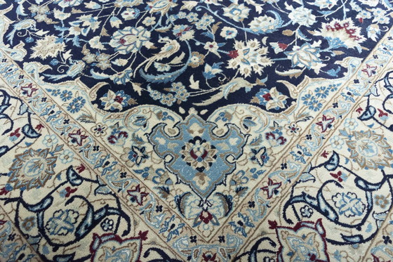 Image 1 of Hand Knotted Persian Carpet Nain With Silk - 316 X 200 Cm