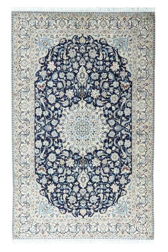 Image 1 of Hand Knotted Persian Carpet Nain With Silk - 316 X 200 Cm