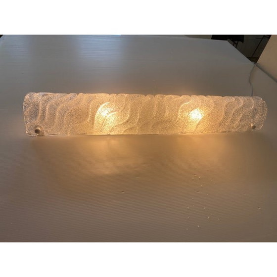 Image 1 of Clear “Graniglia” Murano Glass Wall Sconce