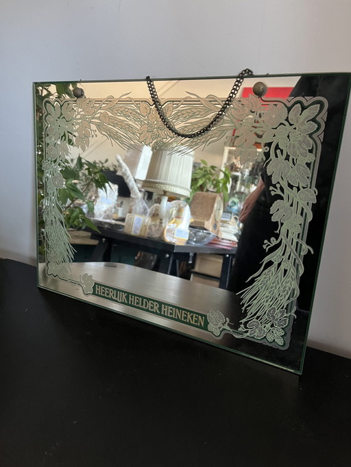 Vintage Heineken Mirror