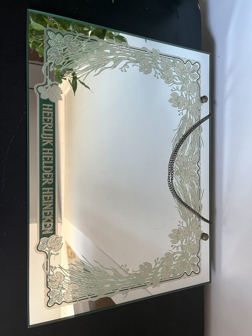 Vintage Heineken Mirror