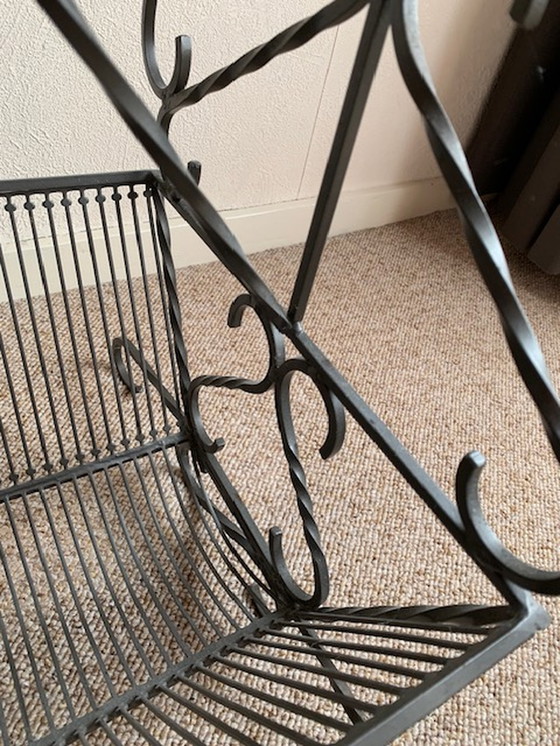 Image 1 of Wrought iron table / magazine rack