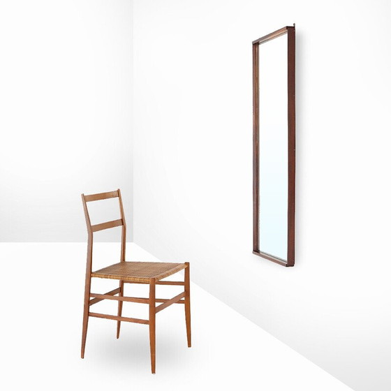 Image 1 of Vintage rectangular mirror with wooden frame, Italy 1960