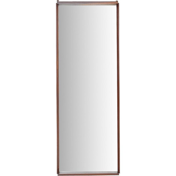 Image 1 of Vintage rectangular mirror with wooden frame, Italy 1960