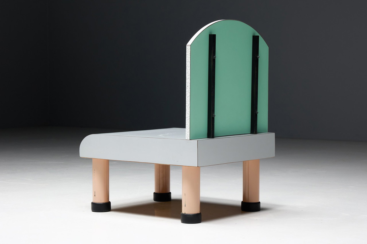 Memphis Chair In The Style Of Ettore Sottsass, Italy, 1980S