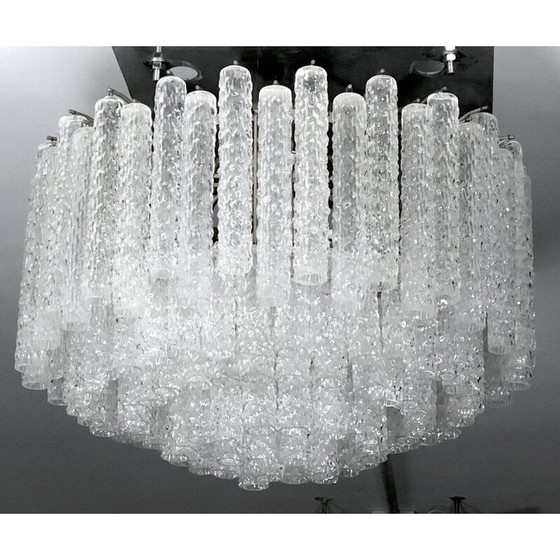 Image 1 of Vintage Italian Murano glass chandelier by Toni Zuccheri for Venini, 1960s