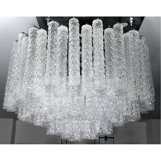 Image 1 of Vintage Italian Murano glass chandelier by Toni Zuccheri for Venini, 1960s