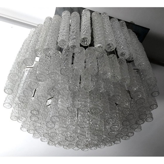 Image 1 of Vintage Italian Murano glass chandelier by Toni Zuccheri for Venini, 1960s