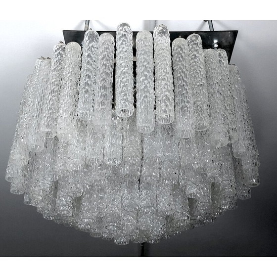 Image 1 of Vintage Italian Murano glass chandelier by Toni Zuccheri for Venini, 1960s