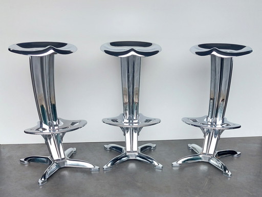 3X Design Barstool Lotus - Dulton | Yasu Sasamoto | Chrome !