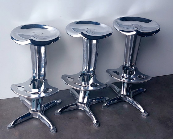 Image 1 of 3X Design Barstool Lotus - Dulton | Yasu Sasamoto | Chrome !