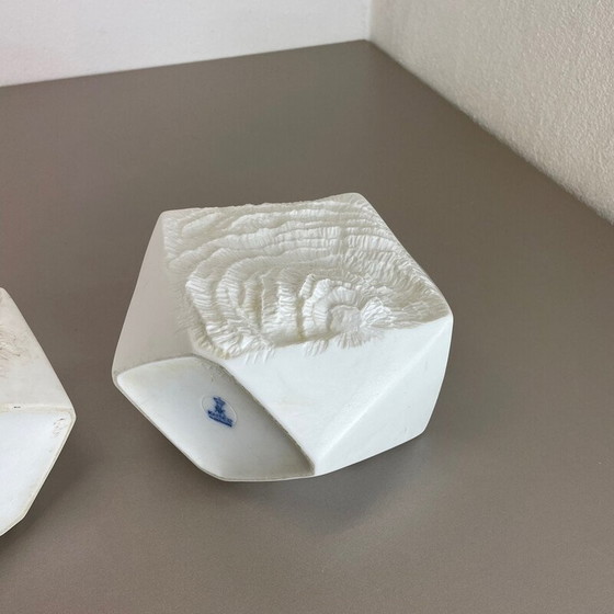 Image 1 of Pair of vintage Op Art porcelain vases by Ak Kaiser, Germany 1970s