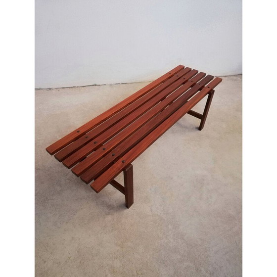 Image 1 of Vintage bench in solid teak, 1960