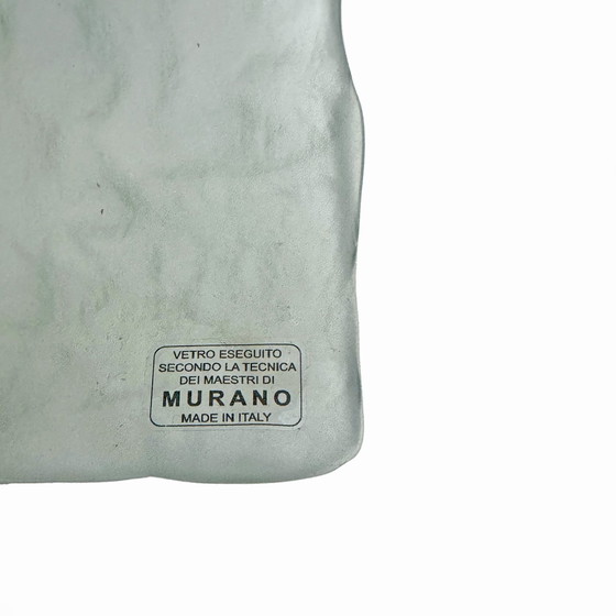 Image 1 of Coppia di applique da parete moderne in vetro di Murano italiano verde acqua e ottone