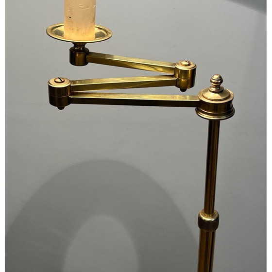Image 1 of Vintage brass reading lamp with removable arm, 1940