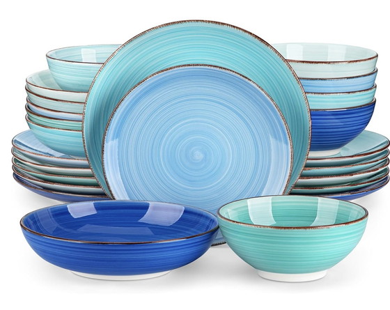 Image 1 of 24 Piece Ceramic Dinner Service