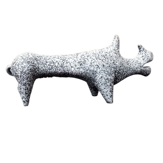 Image 1 of Vintage ceramic rhinoceros by Roberto Rigon Vicenza, Italy 1960